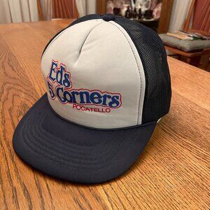 Vintage Ed's 5 Corners Pocatello Idaho Blue/Gray Snapback Trucker Hat